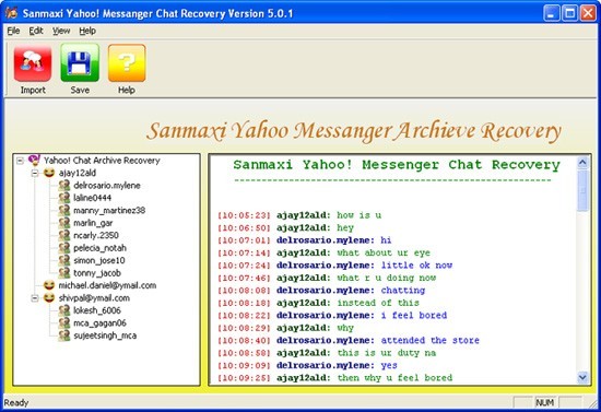 Yahoo Messenger Chat Recovery Program