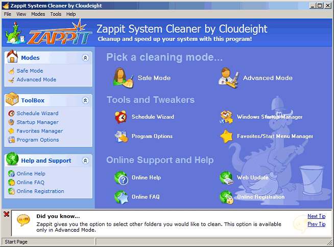Zappit System Cleaner
