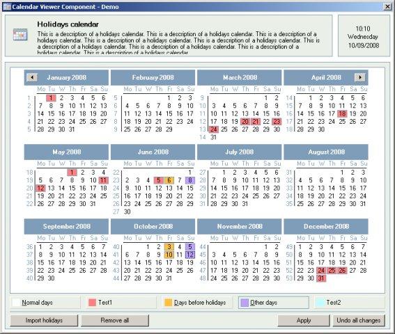 .NET Calendar Control