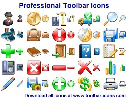 Professional Toolbar Icons