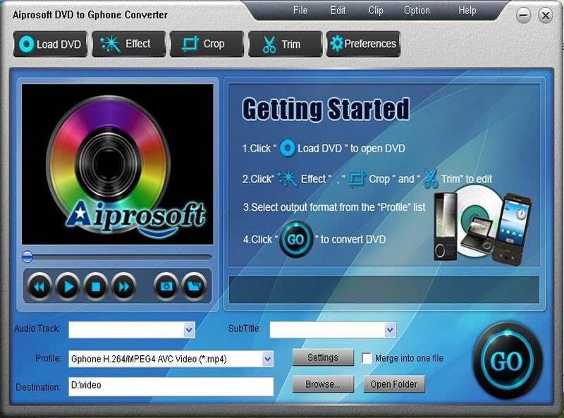 Aiprosoft DVD to Gphone Converter