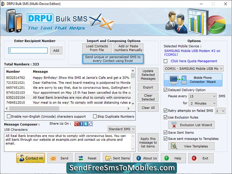GSM Mobile Messaging Software