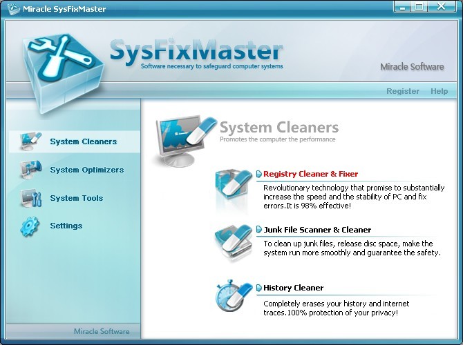 SysFixMaster Registry Cleaner