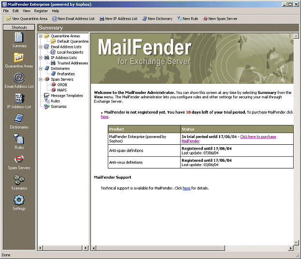 Mailfender for Exchange