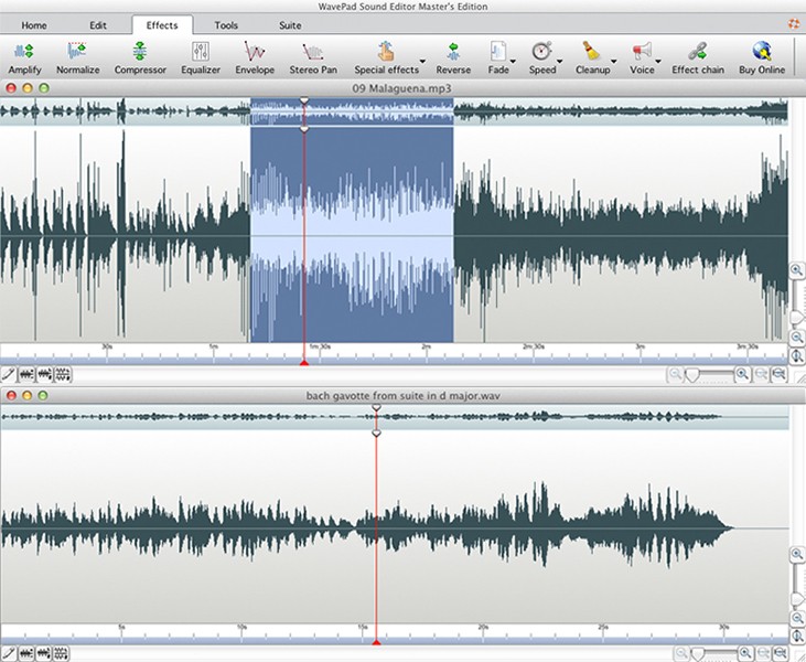 Wavepad Free Audio Editing for Mac