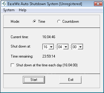 Easewe auto shutdown system
