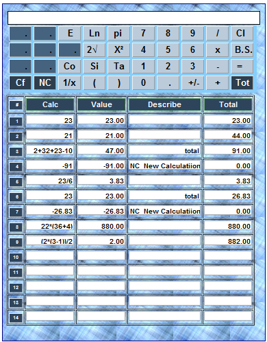 spreadsheet calculator