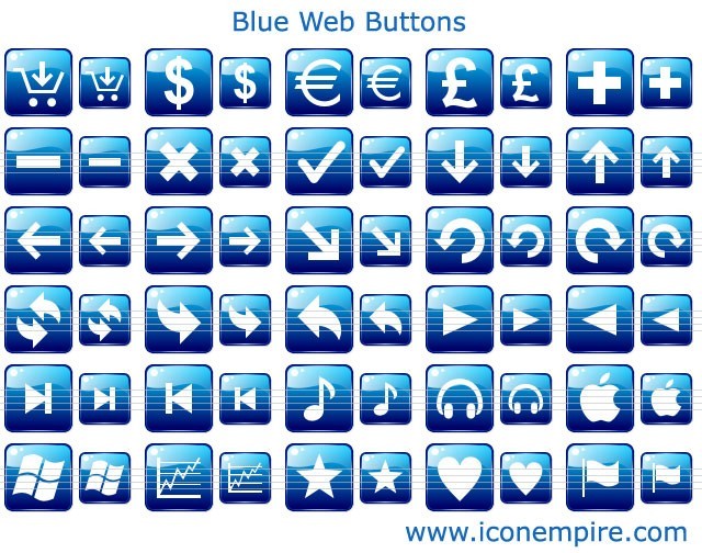 Blue Web Buttons