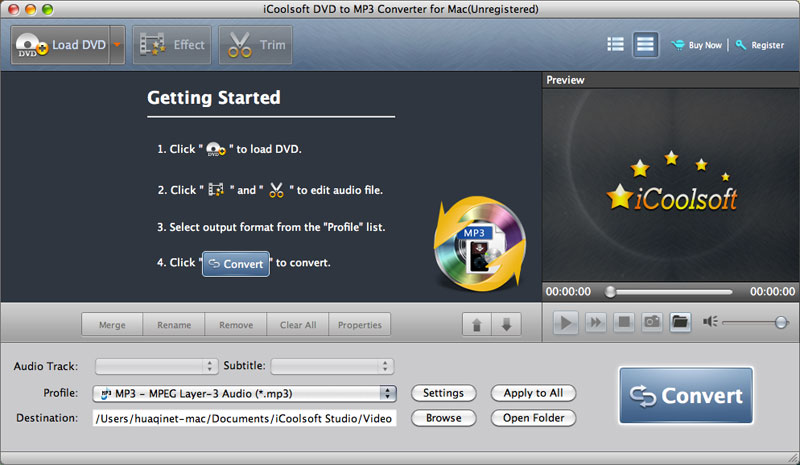 iCoolsoft DVD to MP3 Converter for Mac
