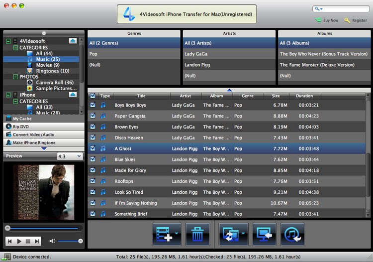 4Videosoft iPhone Transfer for Mac