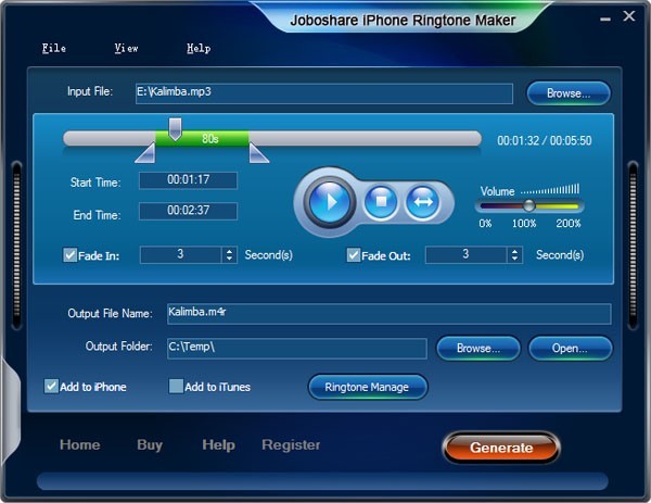 Joboshare iPhone Ringtone Maker