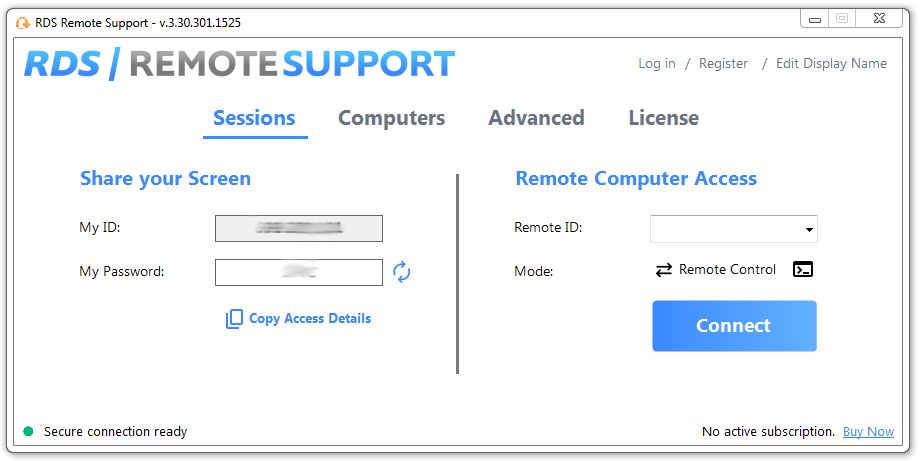 RDS Remote Support