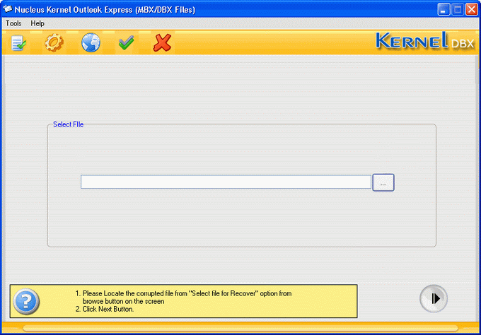 Nucleus Kernel Outlook Express email Recovery Software