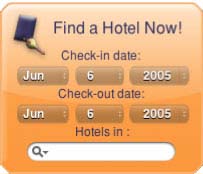 HotelSearch Yahoo! Widget