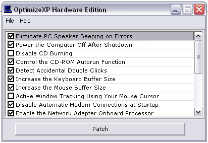OptimizeXP Hardware Edition