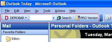  Demo toolbar for Microsoft Outlook (MSODemoToolbar)