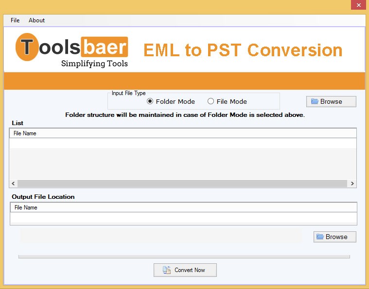 ToolsBaer EML to PST Conversion