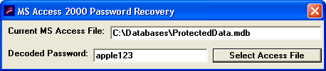MS Access 2000 Password Recovery