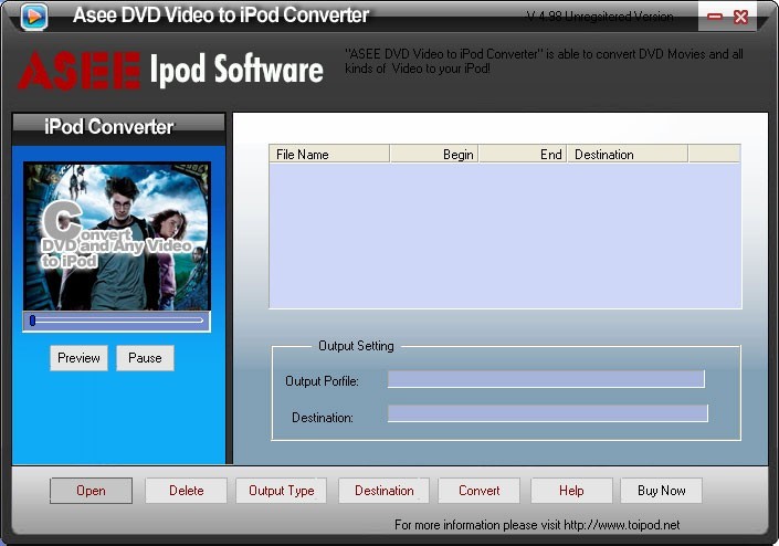 Asee DVD Video to iPod Converter