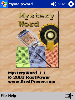 MysteryWord for PocketPC