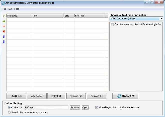 Ailt Excel to HTML Converter