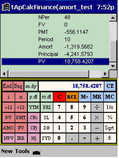 tApCalc Financial tape calculator(Arm)