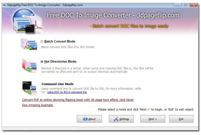 Free 3DPageFlip Doc to Image Converter