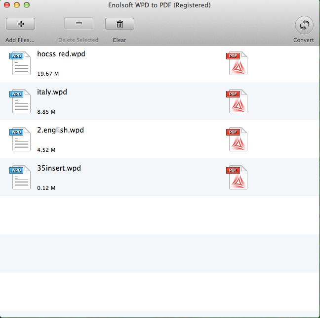 Enolsoft WPD to PDF for Mac