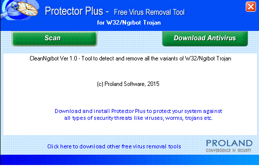 W32/NgrBot Free Virus Removal Tool