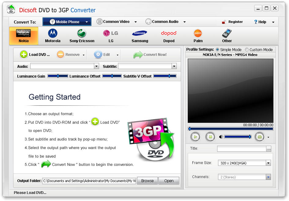 Dicsoft DVD to 3GP Converter
