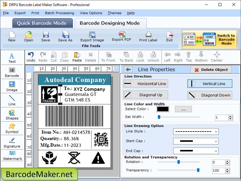 Professional Barcode Creating Software
