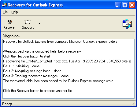 Recovery for Outlook Express