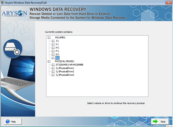 Aryson Windows Data Recovery