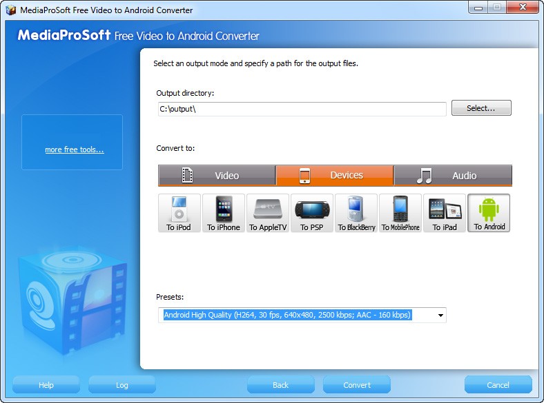 MediaProSoft Free Video to Android Converter