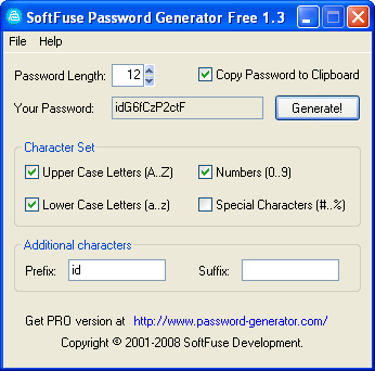 SF Password Generator Lite