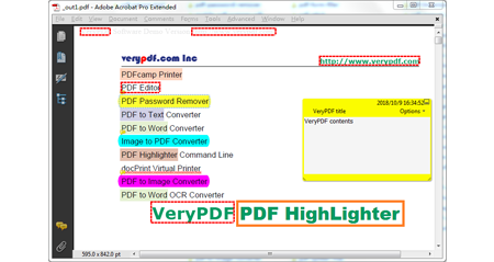VeryPDF PDF Highlighter Command Line