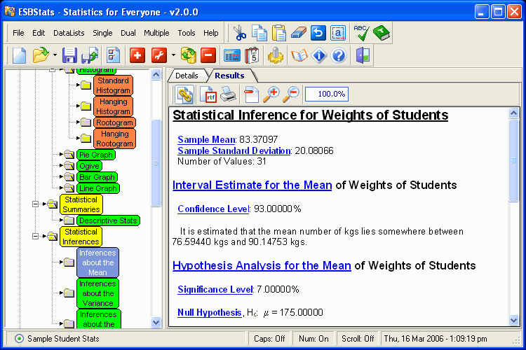 ESBStats - Statistical Analysis Software