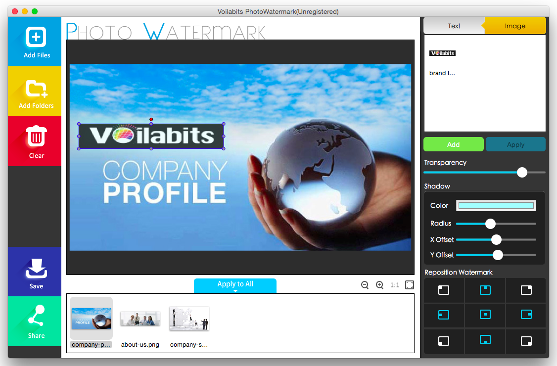 Voilabits PhotoWatermark for Mac