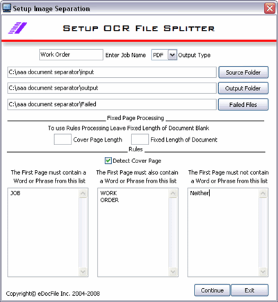 OCR File Splitter