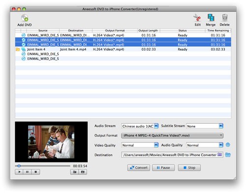 Aneesoft DVD to iPhone Converter for Mac