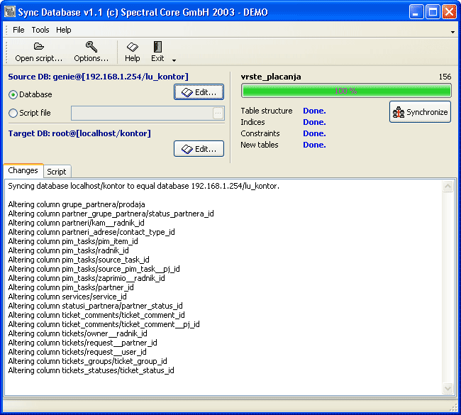 Sync Database
