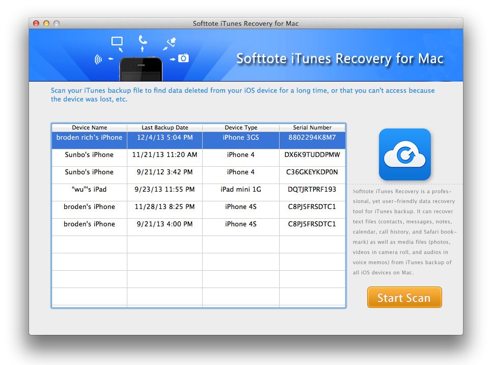 Softtote iTunes Recovery for Mac