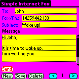 Simple Internet Fax for Palm OS