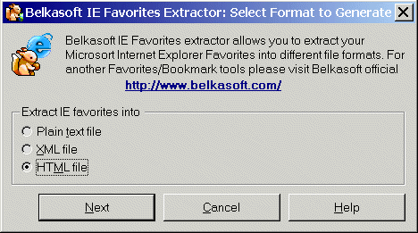 Belkasoft IE Favorites Extractor