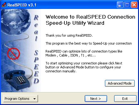 RealSPEED Connection Speed-Up Utility