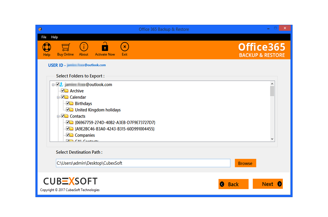 CubexSoft Office 365 Backup