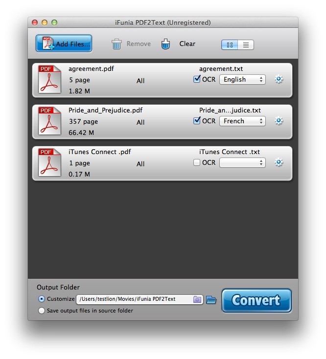 iFunia PDF2Text for Mac