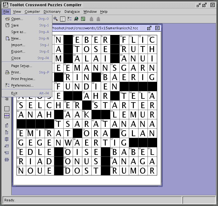 Arensus Crossword Puzzle Editor