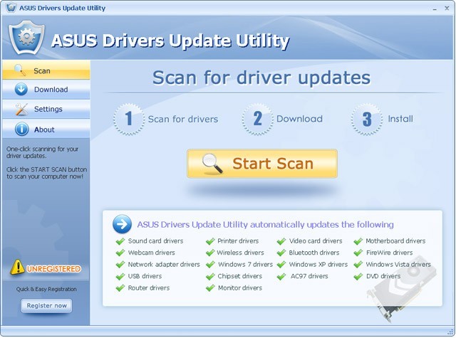 ASUS Drivers Update Utility For Windows 7