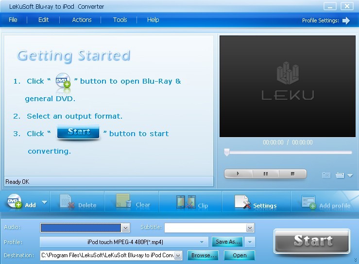 LeKuSoft Blu-ray to iPod Converter